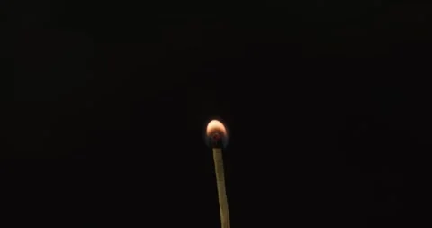 Match, flame and burning. lit, background and close up concept. Stock Footage 305475898