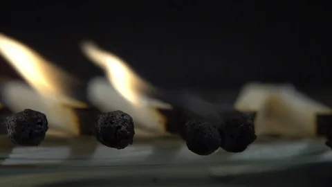 Match flame close-up Stock Footage 71754953