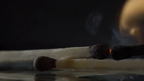 Match flame Video stock 71755294