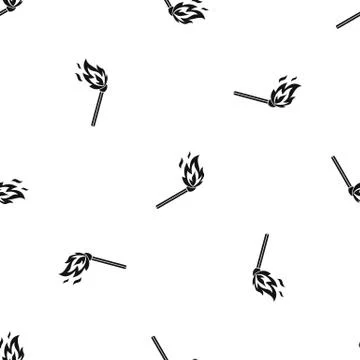 Match flame pattern seamless black イラスト素材