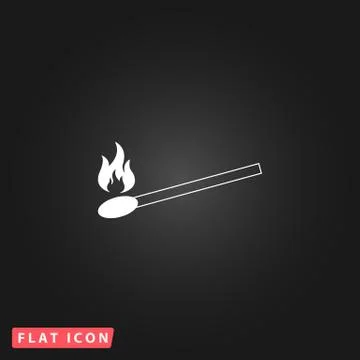 Match flat icon Stock Illustration