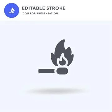 Match icon vector, filled flat sign, solid pictogram isolated on white, logo  Illustrazione stock