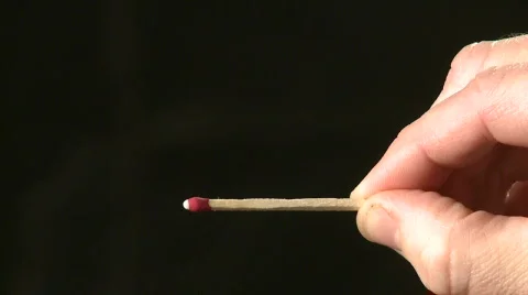 Match Ignite and Burn Stock Footage 300337