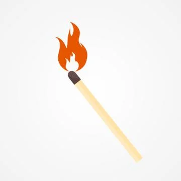 Match isolated on white background Stock Illustration