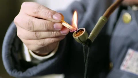 A match to light Stock Footage 235267908