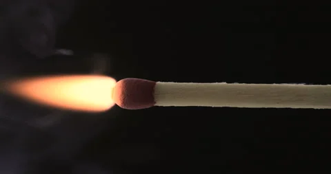 Match lighting and burning Stock Footage 129968238