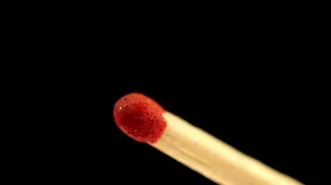 Match lighting and burning till the end, extreme macro shot Stock Footage 8913228
