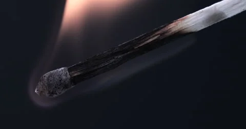 Match lighting and burning till the end Stock Footage 130995480