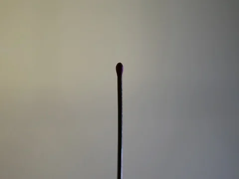 Match that lights alone in the house, fire burning Stock Footage 74239032