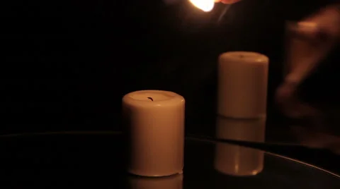 Match lights a candle 스톡 동영상 41301390