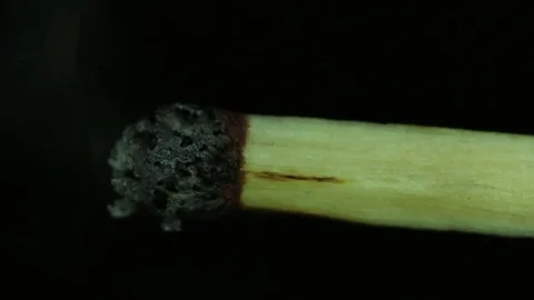 Match Lit on Fire Close-Up Stock Footage 74512997