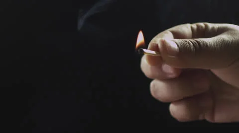 Match Lit Stock Footage 23489862