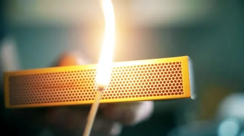 Match Lit in Super Slow Motion  Stock Footage 62415009