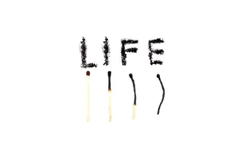 A match lying on a white background Stock Photos