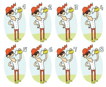 Match Pairs Visual Game: Beer イラスト素材