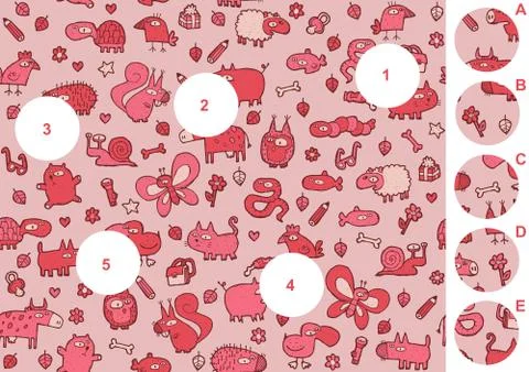 Match pieces, visual game Иллюстрация