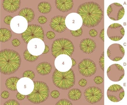 Match pieces, visual game Stock Illustration