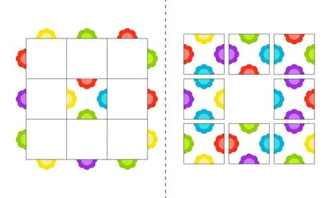 Match Puzzle for kids. Stockillustratie