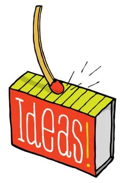 Match sparks an idea Stock Illustration