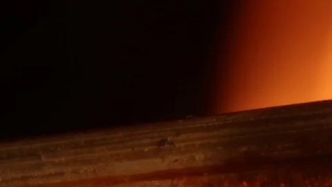 Match Stick Burns on Dark Background Stock Footage 74517186