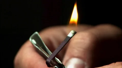 Match Strike Slow Motion Stock Footage 71192009