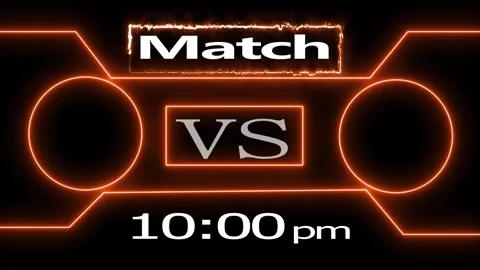 Match versus competition time video template. Vídeos de archivo 331897472