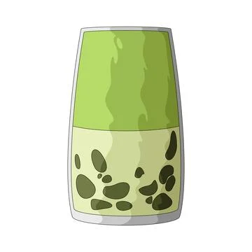 Matcha boba illustration Stock Illustration