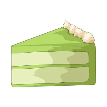 Matcha cake illustration Stock Illustration