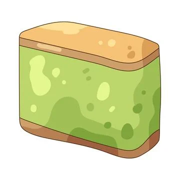 Matcha castella 스톡 일러스트