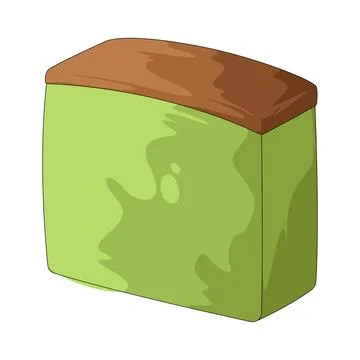Matcha castella illustration Stock Illustration