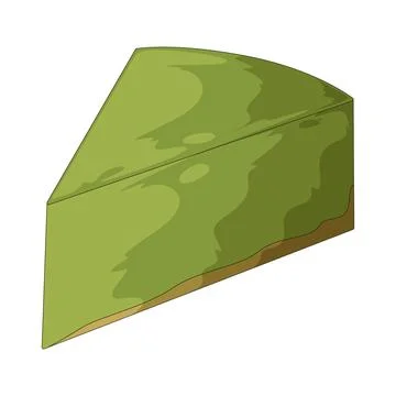 Matcha cheesecake illustration Stock Illustration