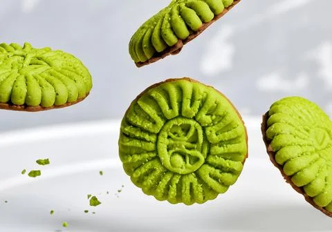 Matcha cookie Stock Photos