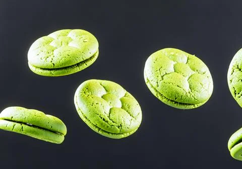 Matcha cookie Stock Photos