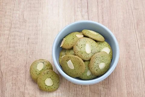 Matcha cookies Stock Photos