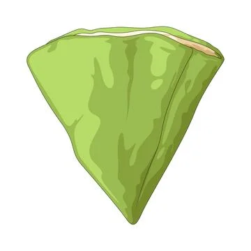 Matcha crepe illustration Stock Illustration