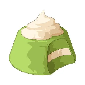 Matcha dessert illustration Stock Illustration