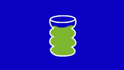 Matcha drink animation on chroma key Vídeos de archivo 328899793