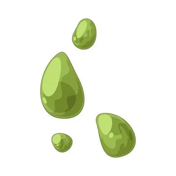 Matcha drops illustration Stock Illustration