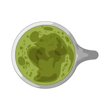 Matcha foam illustration Stock Illustration