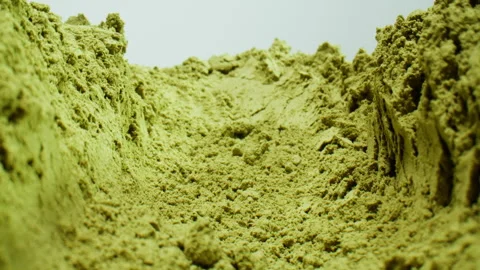 Matcha green tea cooking process, japanese powder green tea in a bowl with Stock Footage 309630365