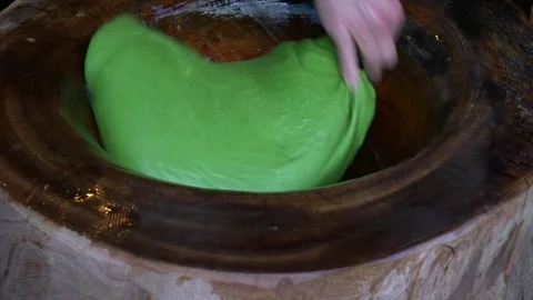 Matcha Green Tea Mochi Stock Footage 75806533