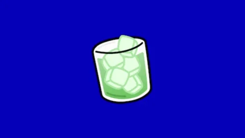 Matcha ice animation on chroma key background Vidéo 328961915