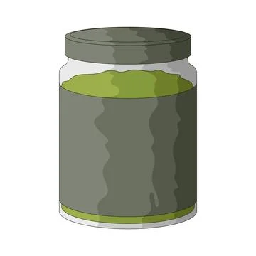 Matcha jar illustration Stock Illustration