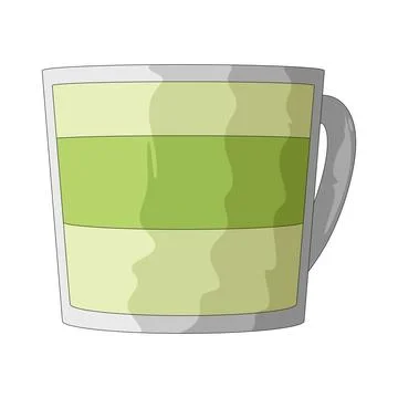 Matcha latte illustration Stock Illustration