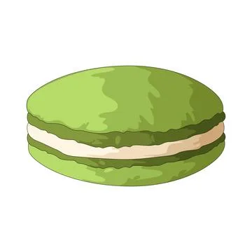 Matcha macaron illustration Stock Illustration