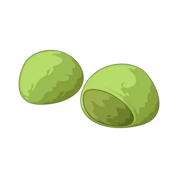 Matcha mochi illustration Stock Illustration
