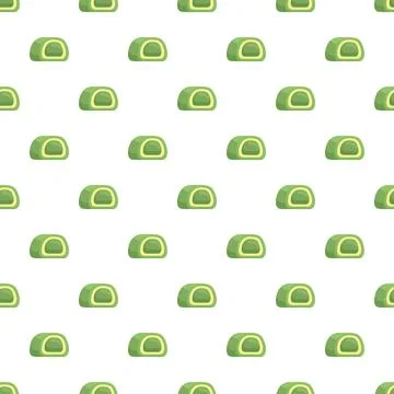 Matcha mochi rolls seamless pattern design 스톡 일러스트