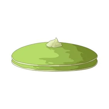 Matcha pancake illustration Stock Illustration