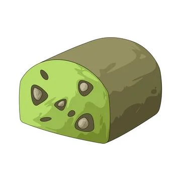 Matcha pound cake illustration Stock Illustration