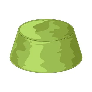 Matcha pudding illustration Stock Illustration